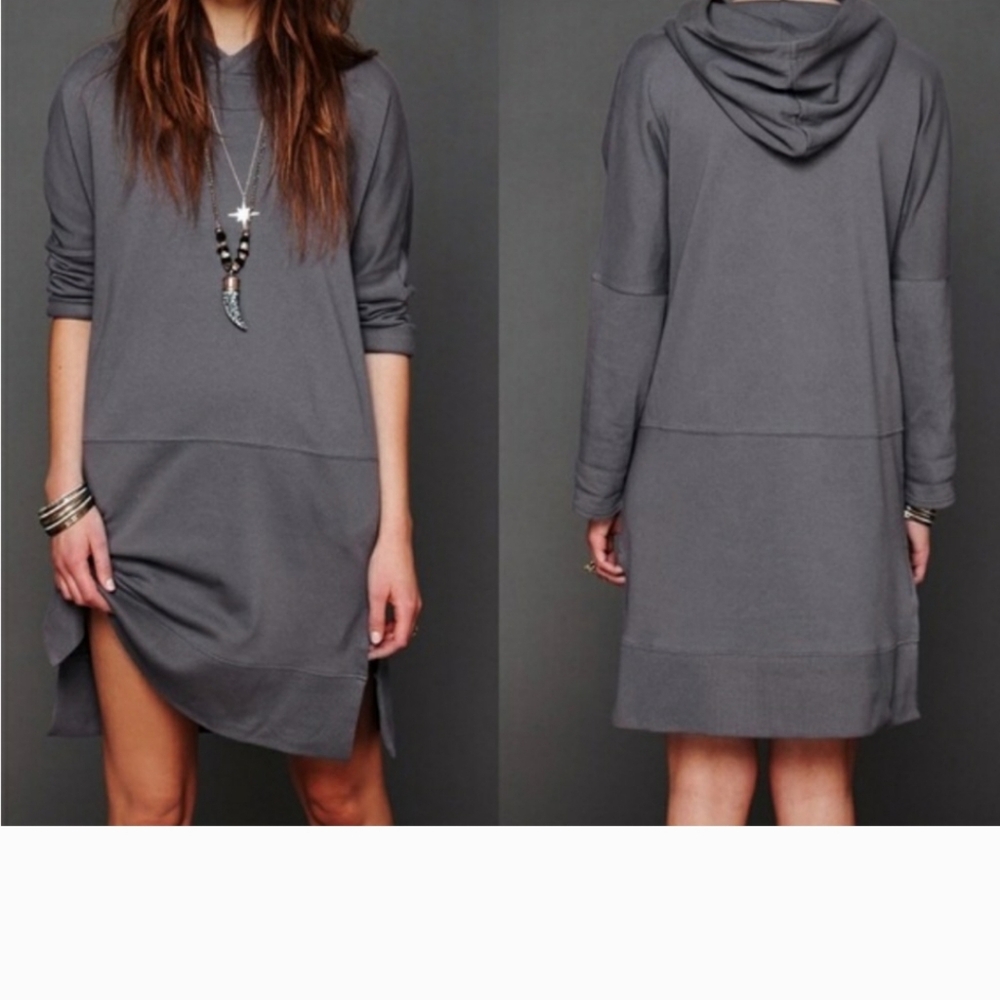 Free People Kicking Around Hooded Long Sweatshirt XS - Picture 9 of 9